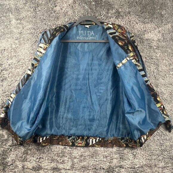 FUDA International Silk Jacket Size Large Vintage Bomber - Picture 3 of 8
